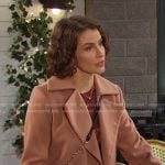 Sarah’s pink coat on Days of our Lives