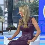 Sarah Eggenberger’s purple sleeveless leather dress on Today
