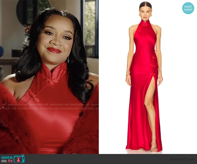 Angel’s red confessional dress on RHOP