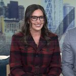 Savannah’s red plaid belted blazer on Today