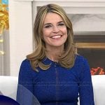 Savannah’s blue knit sweater on Today