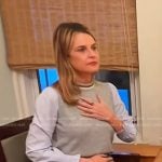 Savannah’s grey mixed media sweater on Today