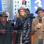 Savannah’s black long down coat on Today