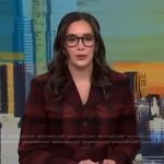 Savannah’s red plaid belted jacket on NBC News Daily