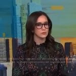 Savannah’s black printed long sleeve dress on NBC News Daily