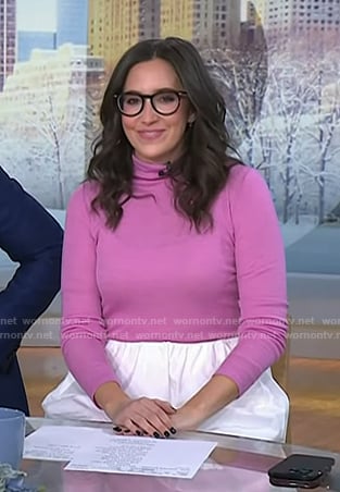 Savannah’s pink turtleneck top on Today