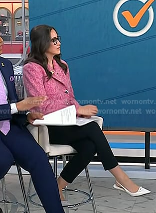 Savannah's white slingback pumps on Today