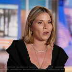 Jenna’s black scoop neck collared top on Today