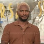 Scott’s brown knit shirt on Access Hollywood