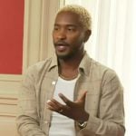 Scott’s check print shirt on Access Hollywood