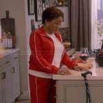 Lucretia’s red track jacket and pants on The Upshaws