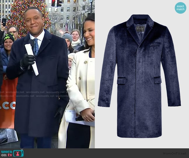 Craig’s navy suede coat on Today