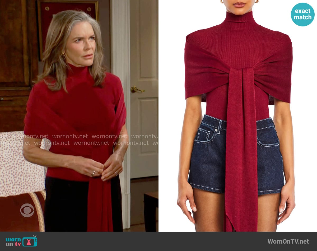 Ser.O.Ya Noemi Knit Tie Top worn by Diane Jenkins (Susan Walters) on The Young and the Restless
