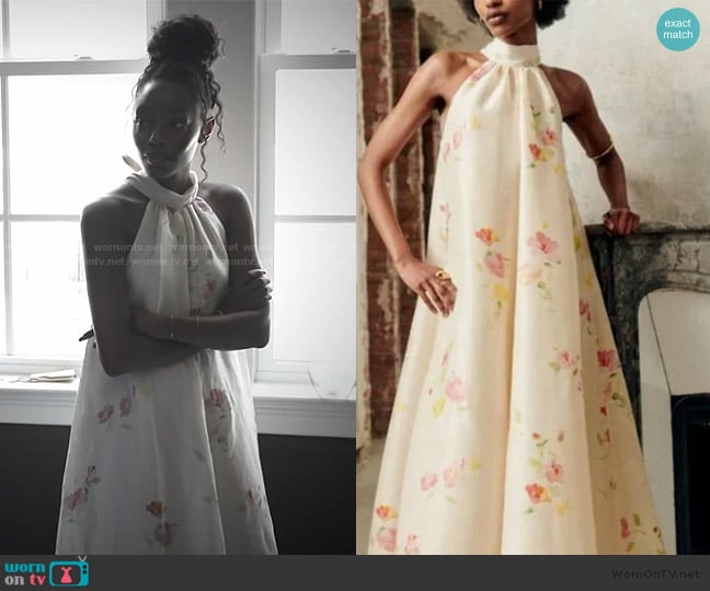 Sezane Cosima Dress worn by Venita Aspen on Southern Charm