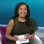 Sheinelle’s army green lace dress on Today
