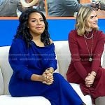 Sheinelle’s black double buckle boots on Today