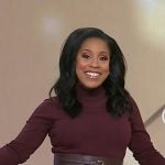 Sheinelle’s red belted knit dress on Today