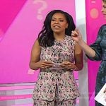 Sheinelle’s pink floral vest and pants on Today