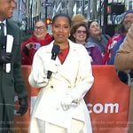 Sheinelle’s white ruffle wool coat on Today