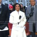Sheinelle’s white ruffle wool coat on Today