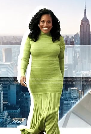 Sheinelle's green opening scene dress on Today