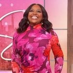 Sherri’s floral print ruched dress on Sherri