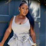 Sherri’s gray bow applique mini dress on Sherri