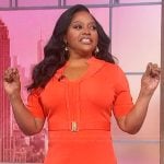 Sherri’s orange belted dress on Sherri