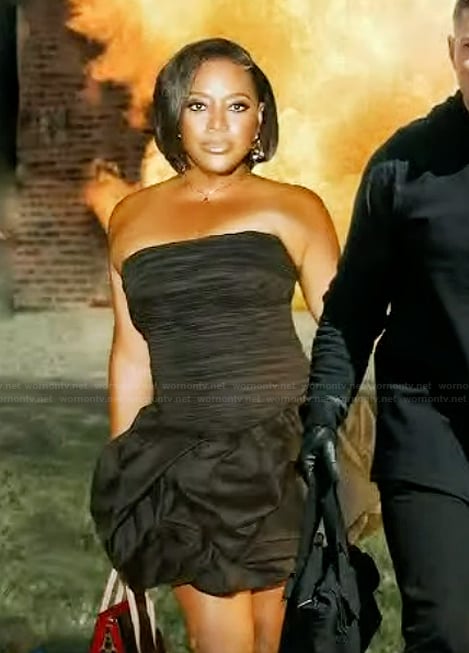 Sherri’s black bubble mini dress on Sherri