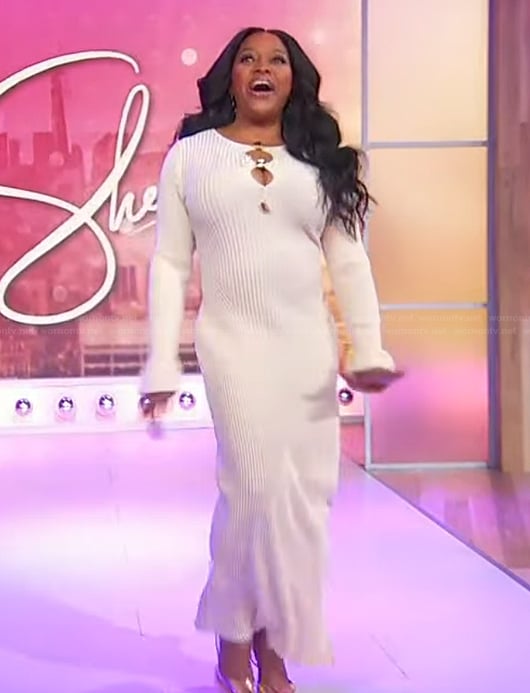 Sherri’s ribbed keyhole dress on Sherri