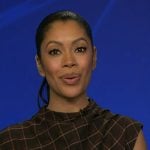 Shirleen’s brown plaid dress on Good Morning America