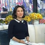 Vicky’s silver bow pumps on Today