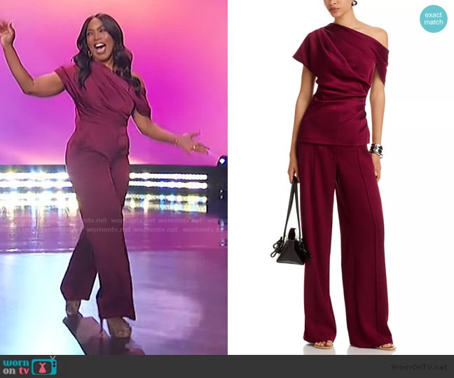 Angela’s burgundy pants on The Jennifer Hudson Show