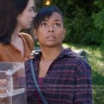 Simone’s purple plaid shirt on Greys Anatomy