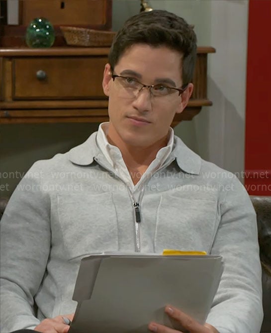 Smitty's grey knit jacket on Beyond the Gates