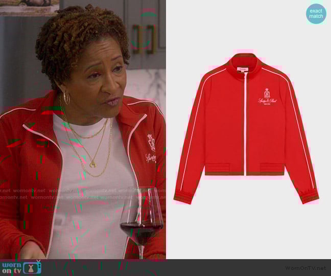 Sporty and Rich Vendome Track Jacket worn by Lucretia Turner (Wanda Sykes) on The Upshaws
