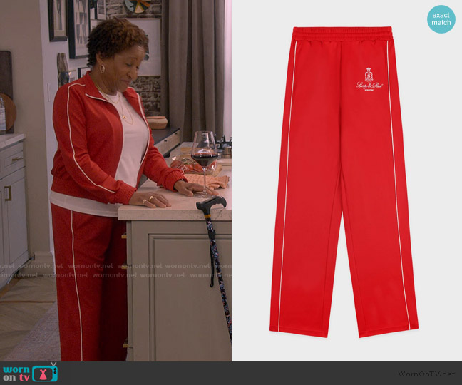 Sporty and Rich Vendome Track Pant worn by Lucretia Turner (Wanda Sykes) on The Upshaws