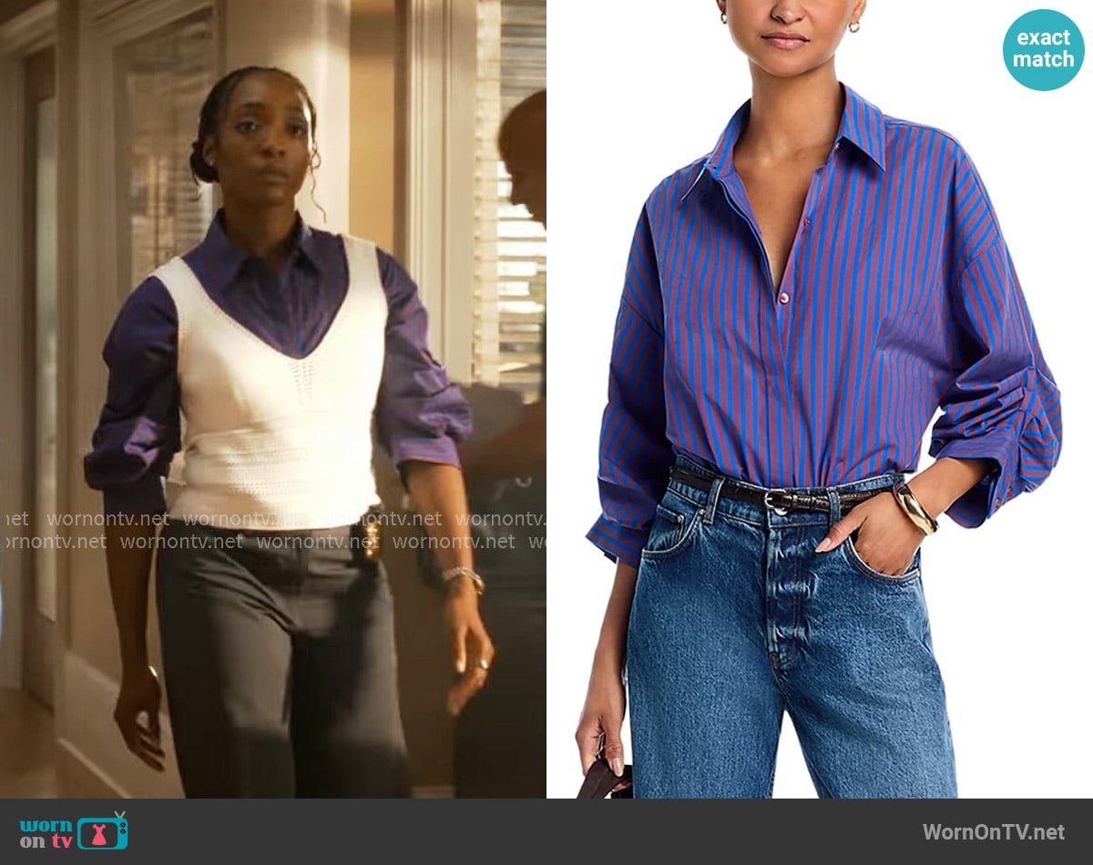 Staud Traverse Bodysuit worn by Faith Mitchell (Iantha Richardson) on Will Trent