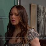 Stephanie’s printed square neck dress on Days of our Lives