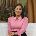 Stephanie's pink collared sweater on Good Morning America