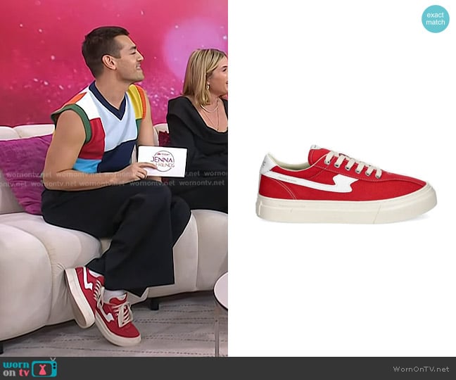 Matt Rogers’ red sneakers on Today