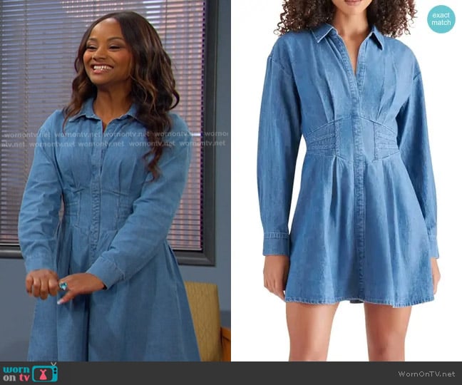 Chanel’s corset denim dress on Days of our Lives