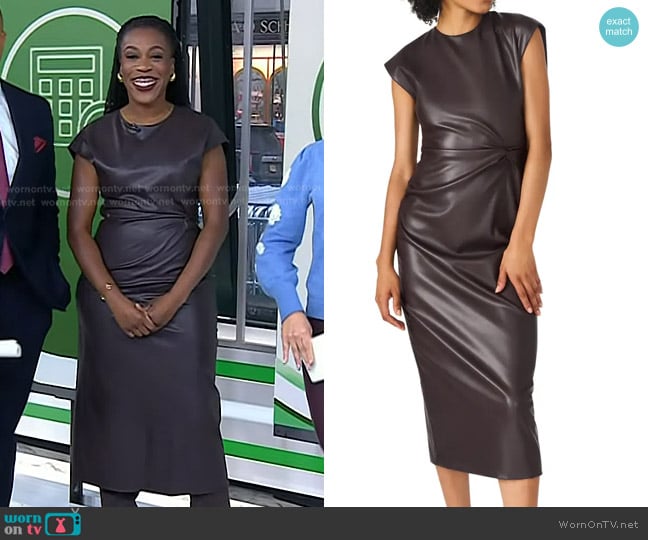 Tiffany Aliche’s brown midi dress on Today