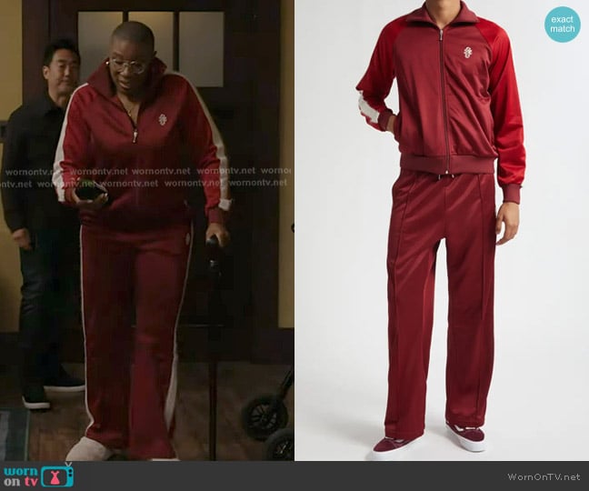 Stockholm Surfboard Club Monogram Track Jacket and Pants worn by Henrietta Wilson (Aisha Hinds) on 9-1-1