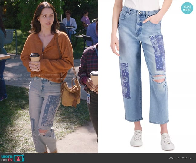 Style & Co Straight-Leg Mom Jeans worn by Jules Millin (Adelaide Kane) on Greys Anatomy