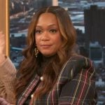 Sunny Anderson’s plaid jacket on The Drew Barrymore Show