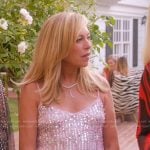 Sutton’s pink sequin mini dress on The Real Housewives of Beverly Hills