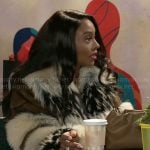 Lynette's fur jacket on Beyond the Gates