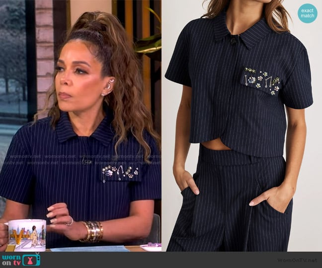 Tanya Taylor Evelyn Top worn by Sunny Hostin on The View