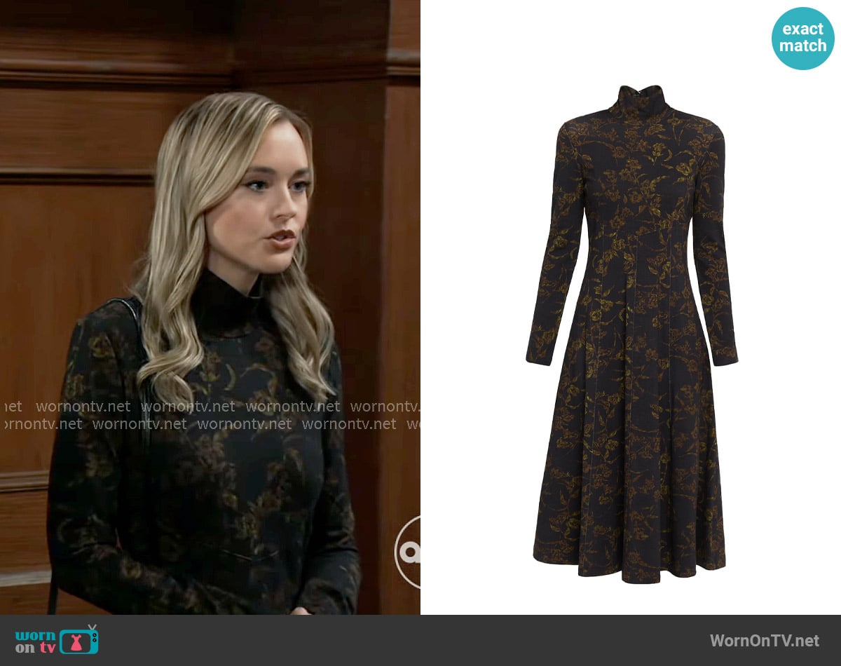 Tanya Taylor Thea Dress worn by Jacinda Bracken (Paige Herschell) on General Hospital